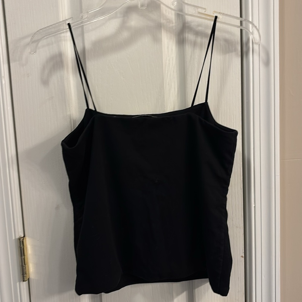 Set of 2 Vince Elegant Black Spaghetti Strap tanks black /white size large - Picture 6 of 8